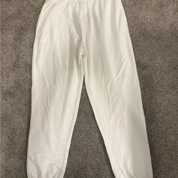 Garage Women’s White Fleece Joggers – Size P/S (Small) - Picture 3 of 4